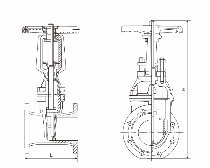 明杆弹性座封闸阀(图1) 明杆弹性座封闸阀(图1)