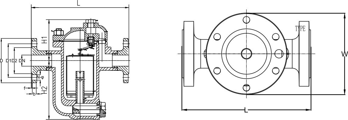 Inverted bucket steam trap (flange)(图1) Inverted bucket steam trap (flange)(图1)