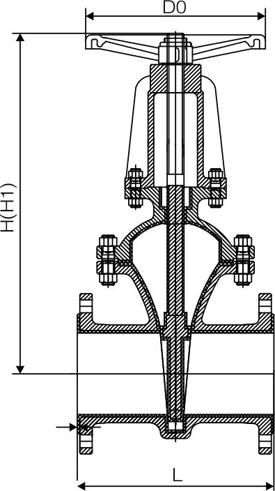 衬氟法兰闸阀(图1)