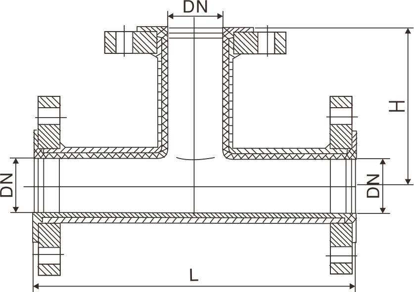 衬氟三通(图1) 衬氟三通(图1)
