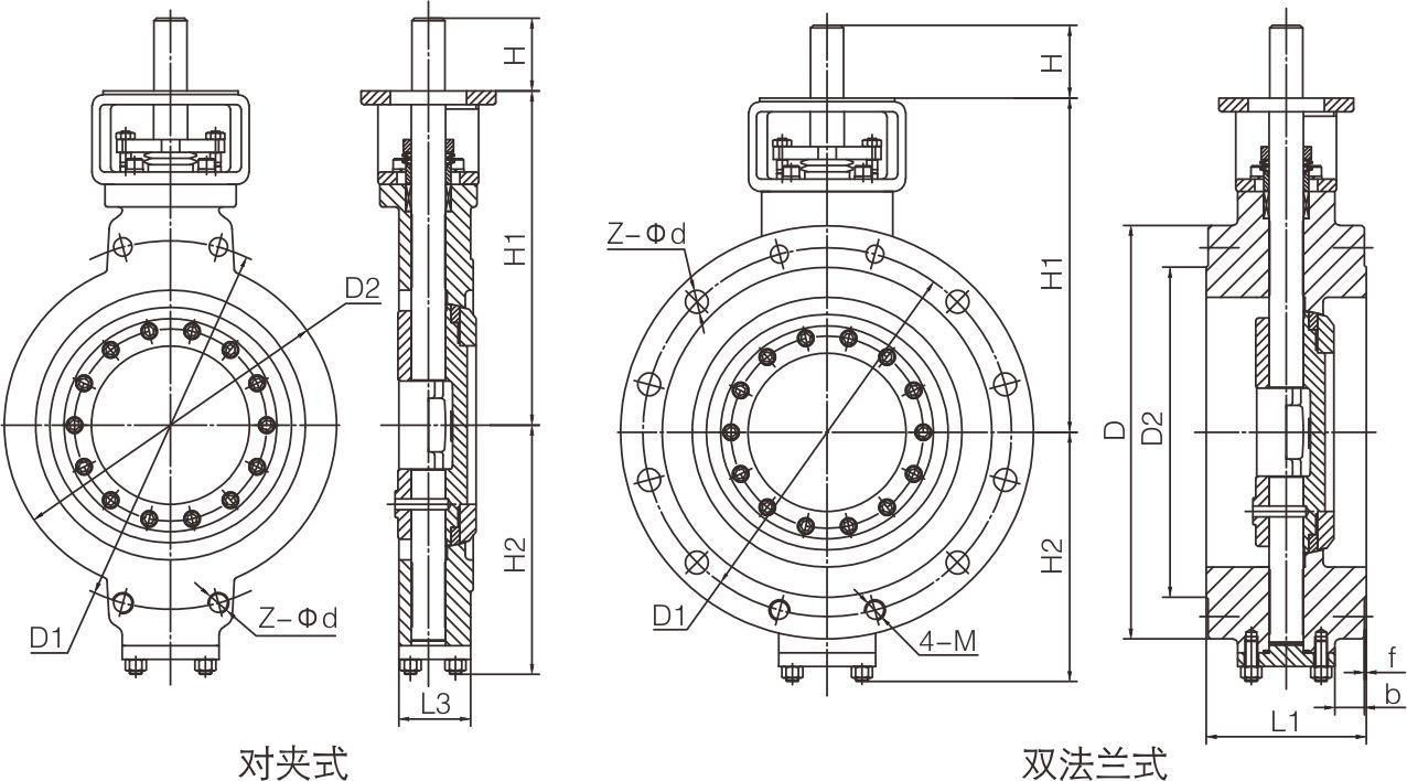 零泄漏蝶阀(图1) 零泄漏蝶阀(图1)